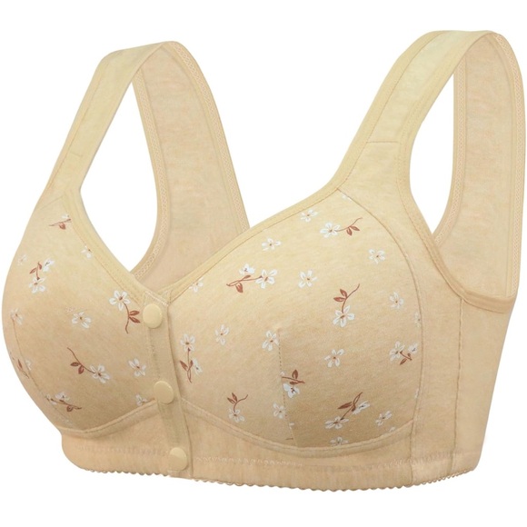 Floral Yellow Daisy Bra -set of 2. Size small front snap no wire - Picture 8 of 9